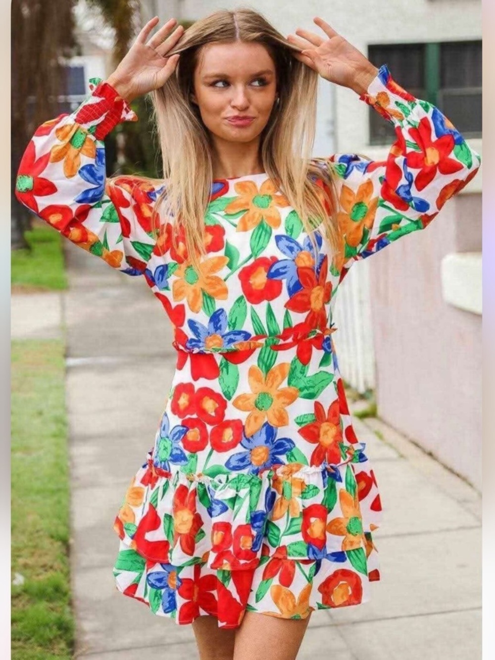 Colorful Floral Boutique Dress